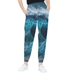 Tsunami Waves Ocean Sea Water Rough Seas 6 Tapered Pants by Ravend