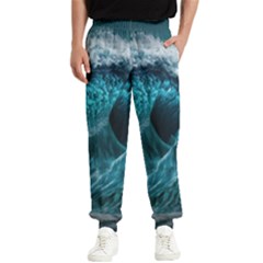 Tsunami Waves Ocean Sea Water Rough Seas 6 Men s Elastic Waist Pants by Ravend