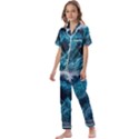 Tsunami Waves Ocean Sea Water Rough Seas 6 Kids  Satin Short Sleeve Pajamas Set View1