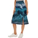 Tsunami Waves Ocean Sea Water Rough Seas 6 Midi Panel Skirt View2