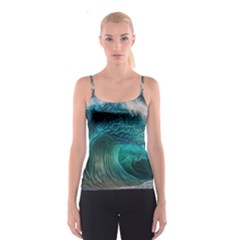 Tsunami Waves Ocean Sea Water Rough Seas 2 Spaghetti Strap Top by Ravend