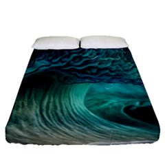 Tsunami Waves Ocean Sea Water Rough Seas 2 Fitted Sheet (queen Size) by Ravend