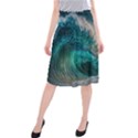 Tsunami Waves Ocean Sea Water Rough Seas 2 Midi Beach Skirt View1