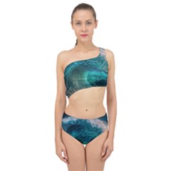 Tsunami Waves Ocean Sea Water Rough Seas 2 Spliced Up Two Piece Swimsuit