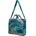 Tsunami Waves Ocean Sea Water Rough Seas 2 Square Shoulder Tote Bag View1