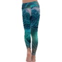 Tsunami Waves Ocean Sea Water Rough Seas 2 Kids  Lightweight Velour Classic Yoga Leggings View4