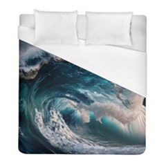 Tsunami Waves Ocean Sea Water Rough Seas 5 Duvet Cover (full/ Double Size) by Ravend