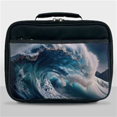 Tsunami Waves Ocean Sea Water Rough Seas 5 Lunch Bag by Ravend