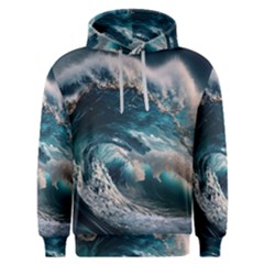 Tsunami Waves Ocean Sea Water Rough Seas 5 Men s Overhead Hoodie by Ravend