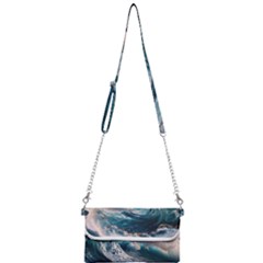 Tsunami Waves Ocean Sea Water Rough Seas 5 Mini Crossbody Handbag by Ravend