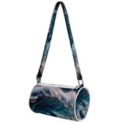 Tsunami Waves Ocean Sea Water Rough Seas 5 Mini Cylinder Bag by Ravend