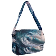 Tsunami Waves Ocean Sea Water Rough Seas 5 Courier Bag by Ravend