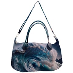 Tsunami Waves Ocean Sea Water Rough Seas 5 Removal Strap Handbag by Ravend