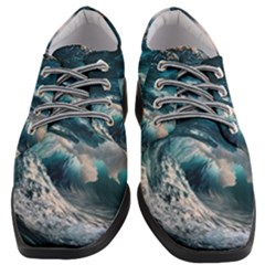 Tsunami Waves Ocean Sea Water Rough Seas 5 Women Heeled Oxford Shoes by Ravend