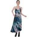 Tsunami Waves Ocean Sea Water Rough Seas 5 Tie Back Maxi Dress View1