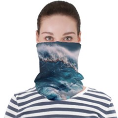 Tsunami Waves Ocean Sea Water Rough Seas 5 Face Seamless Bandana (adult) by Ravend