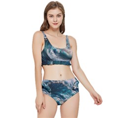 Tsunami Waves Ocean Sea Water Rough Seas 5 Frilly Bikini Set by Ravend