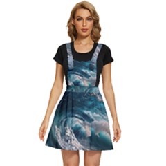 Tsunami Waves Ocean Sea Water Rough Seas 5 Apron Dress by Ravend