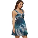 Tsunami Waves Ocean Sea Water Rough Seas 5 Ruffle Strap Babydoll Chiffon Dress View3