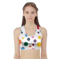 Polka Dot Sports Bra With Border