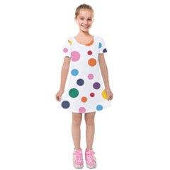 Polka Dot Kids  Short Sleeve Velvet Dress