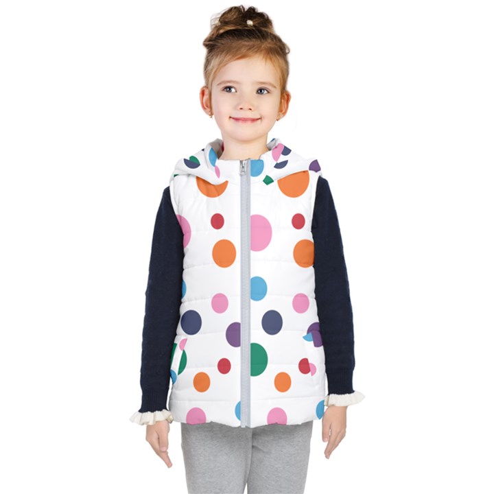 Polka Dot Kids  Hooded Puffer Vest