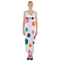 Polka Dot Fitted Maxi Dress by 8989