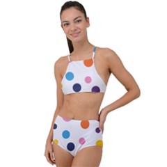 Polka Dot High Waist Tankini Set