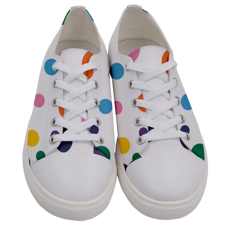 Polka Dot Women s Low Top Canvas Sneakers