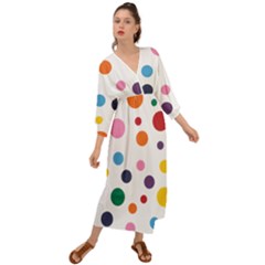 Polka Dot Grecian Style  Maxi Dress by 8989