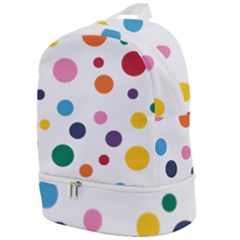 Polka Dot Zip Bottom Backpack