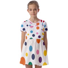 Polka Dot Kids  Short Sleeve Pinafore Style Dress