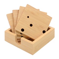 Polka Dot Bamboo Coaster Set