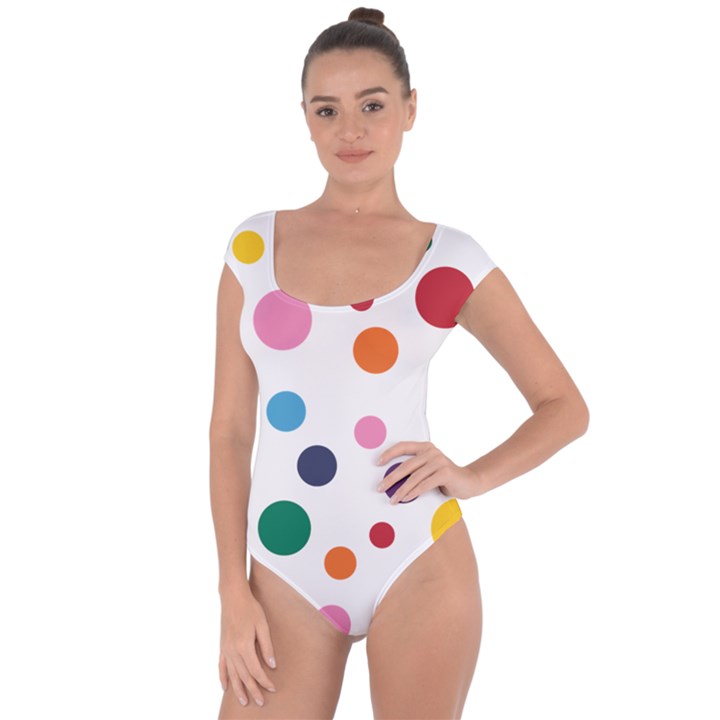 Polka Dot Short Sleeve Leotard 