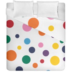 Polka Dot Duvet Cover Double Side (california King Size) by 8989