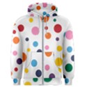 Polka Dot Men s Zipper Hoodie View1