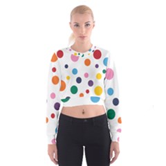 Polka Dot Cropped Sweatshirt