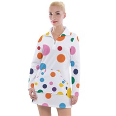 Polka Dot Women s Long Sleeve Casual Dress