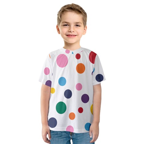 Polka Dot Kids  Sport Mesh Tee by 8989