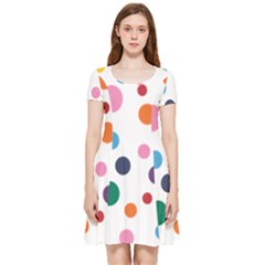 Polka Dot Inside Out Cap Sleeve Dress by 8989