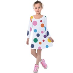 Polka Dot Kids  Long Sleeve Velvet Dress by 8989