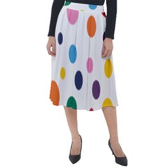 Polka Dot Classic Velour Midi Skirt  by 8989