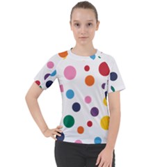 Polka Dot Women s Sport Raglan Tee