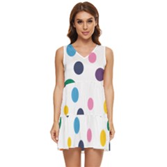 Polka Dot Tiered Sleeveless Mini Dress