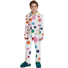 Polka Dot Kids  Long Sleeve Velvet Pajamas Set