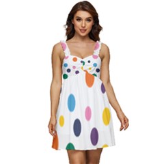 Polka Dot Ruffle Strap Babydoll Chiffon Dress