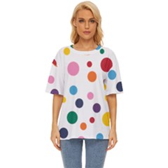 Polka Dot Oversized Basic Tee by 8989