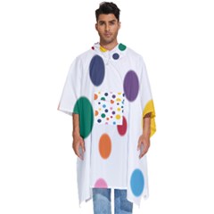 Polka Dot Men s Hooded Rain Ponchos