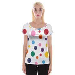 Polka Dot Cap Sleeve Top