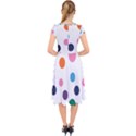 Polka Dot Cap Sleeve Front Wrap Midi Dress View2